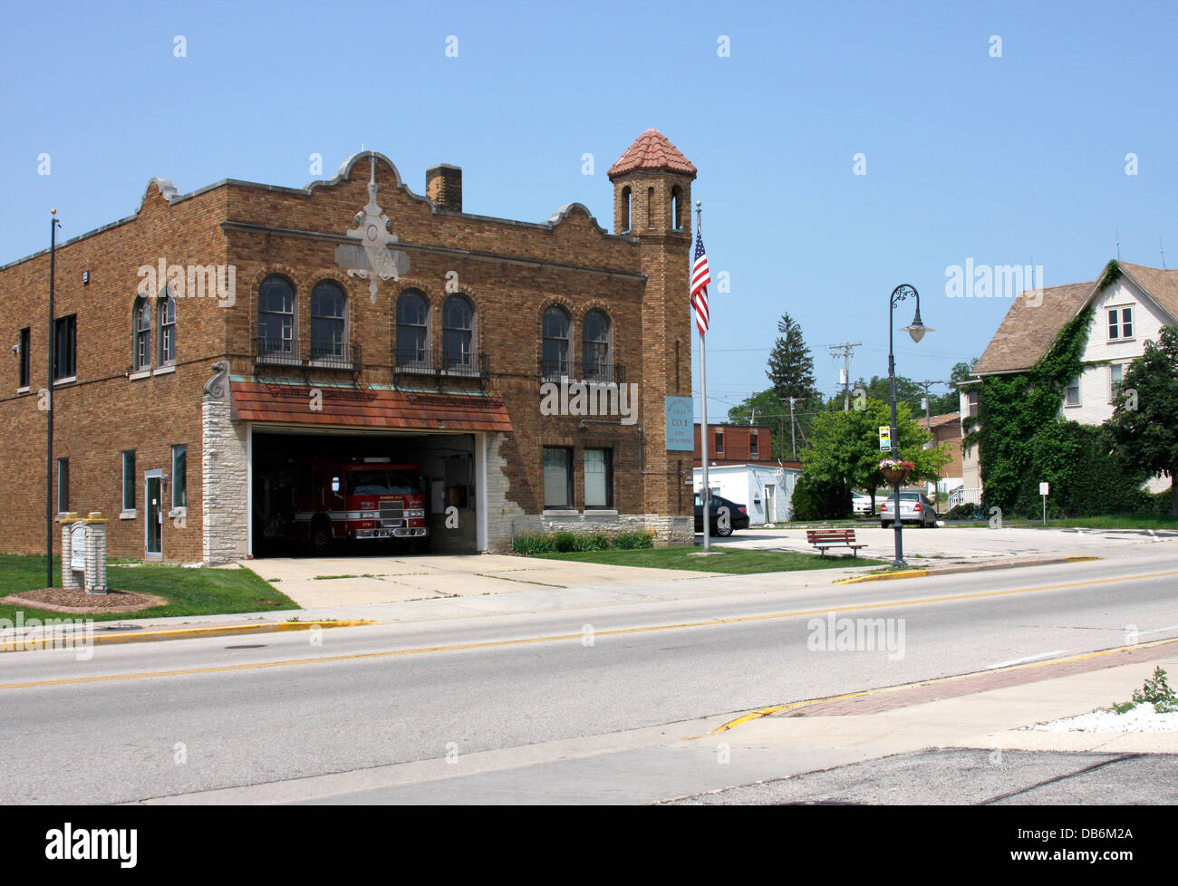 Village of Menomonee Falls Wisconsin Fire Station 1 built in 1929 on