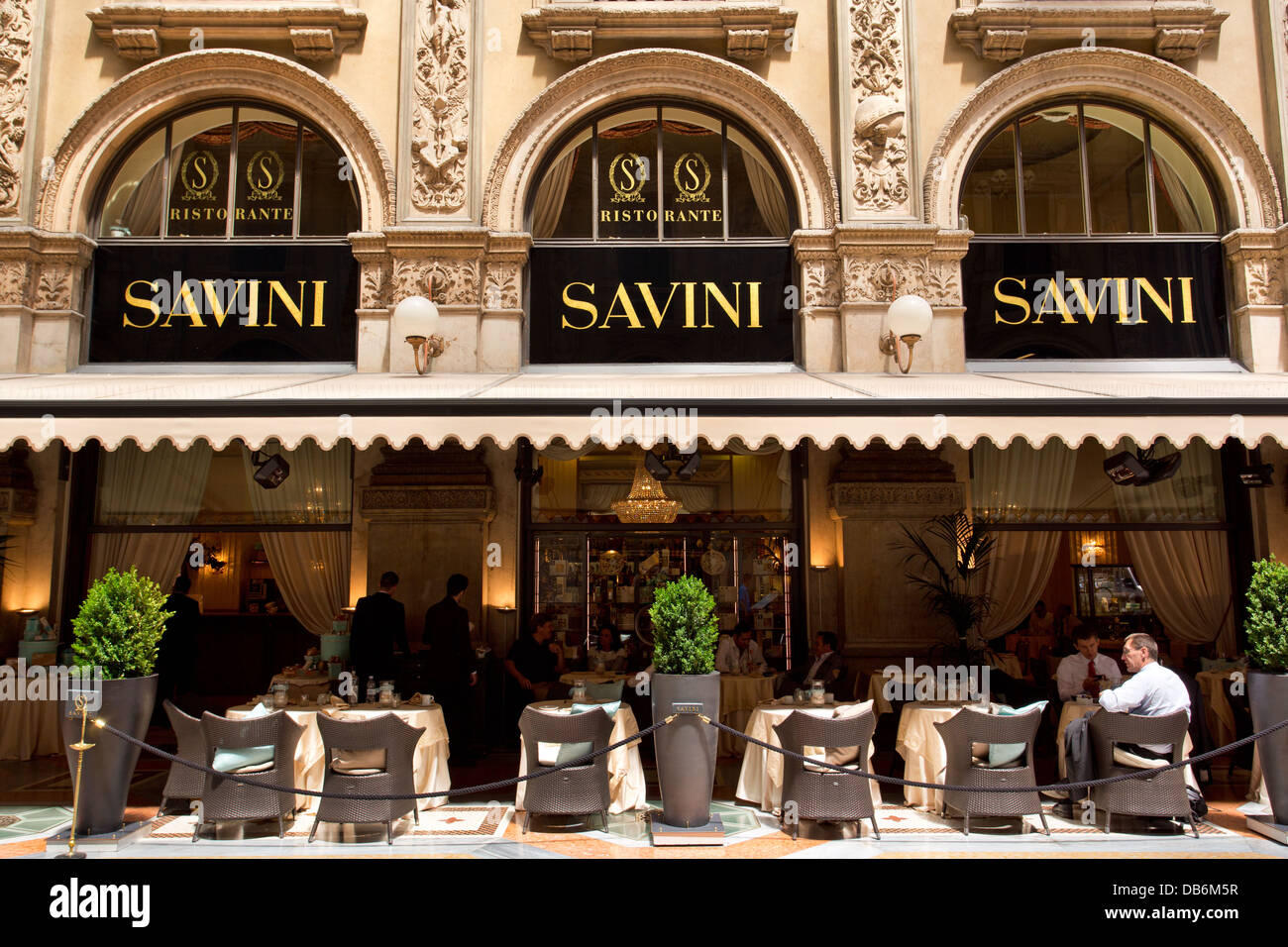Savini cafe, restaurant in the Galleria Vittorio Emanuele 11, in Milan