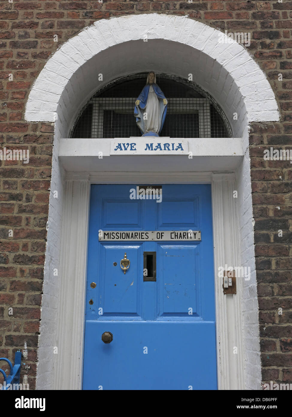 Ave Maria Missionaries of Charity Office Liverpool Stock Photo