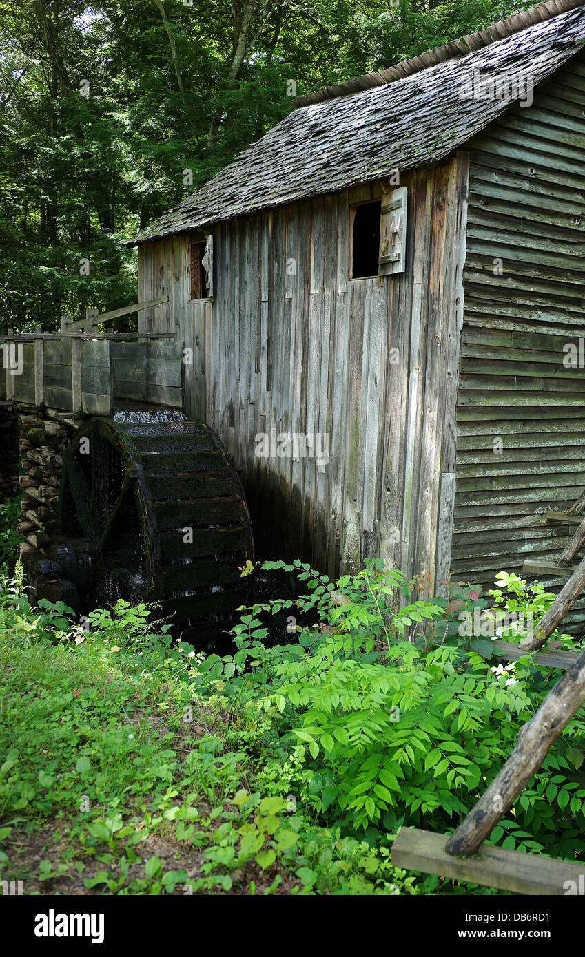 The John Cable Grist Mill, constructed in 1868. John P. Cable (1819–1891), a nephew of Peter Cable, had to construct a series of Stock Photo