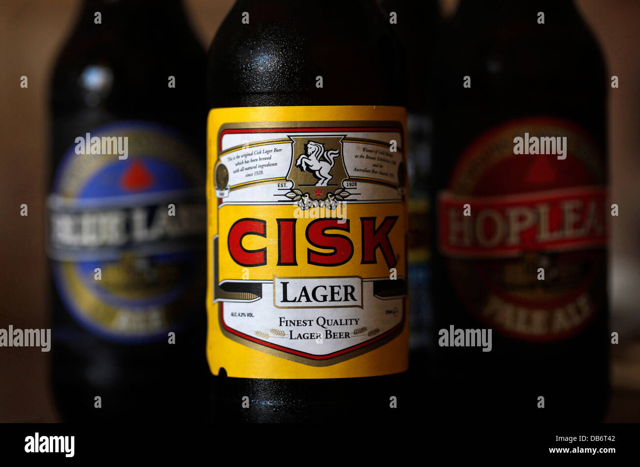 A bottle of Local Cisk Lager Beer in Malta Stock Photo