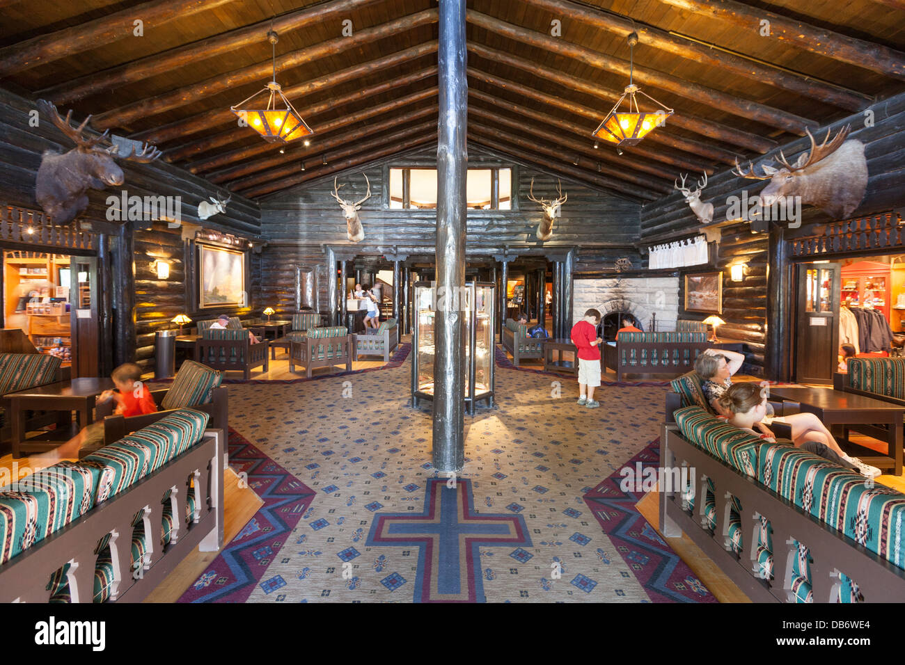 Inside El Tovar Hotel, South Rim, Grand Canyon National Park, Arizona. Stock Photo