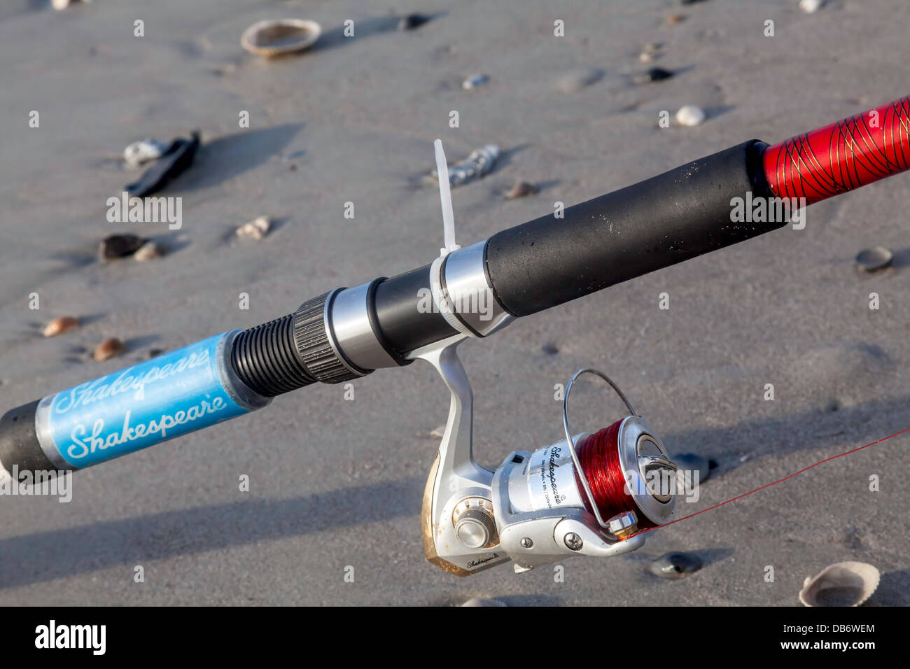 Shakespeare Fishing Rod And Reel Resting On Sandy Beach Stock Photo Alamy Shakespeare Fishing Rod And Reel Resting On Sandy Beach Stock Photo Alamy