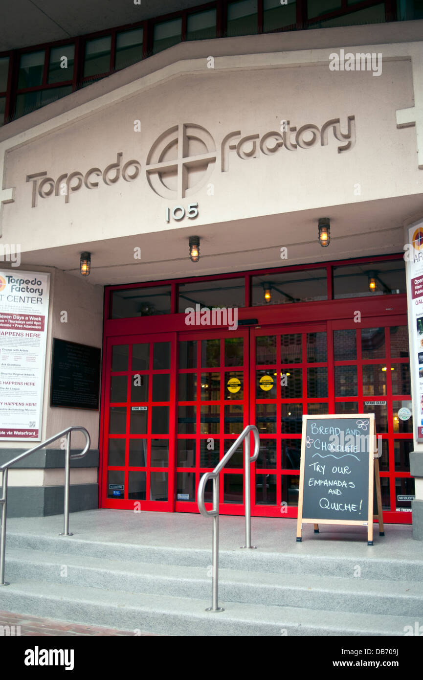 The Torpedo Factory arts center in Alexandria, Virginia. Stock Photo