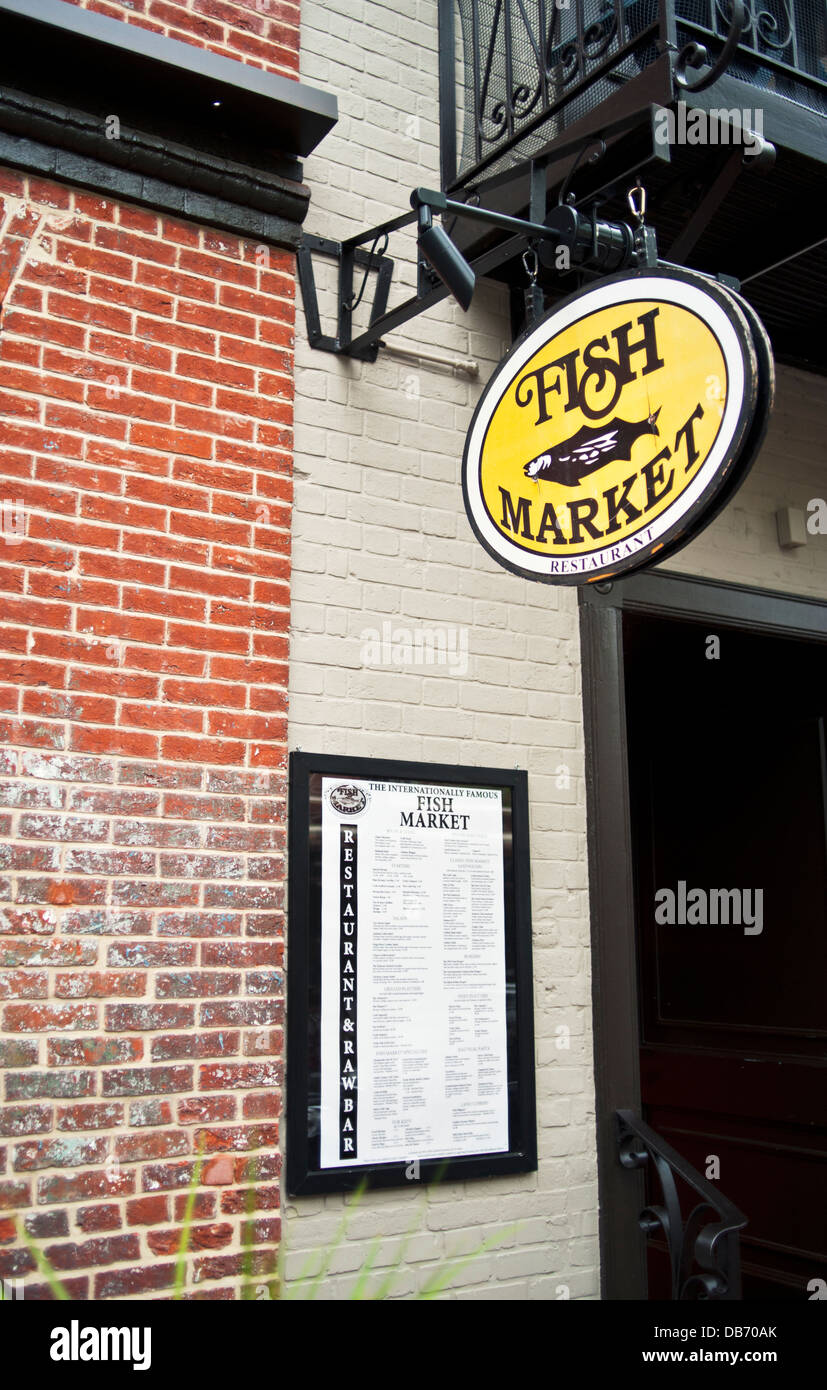 The Fish Market, a popular restaurant in Old Town Alexandria, Virginia Stock Photo