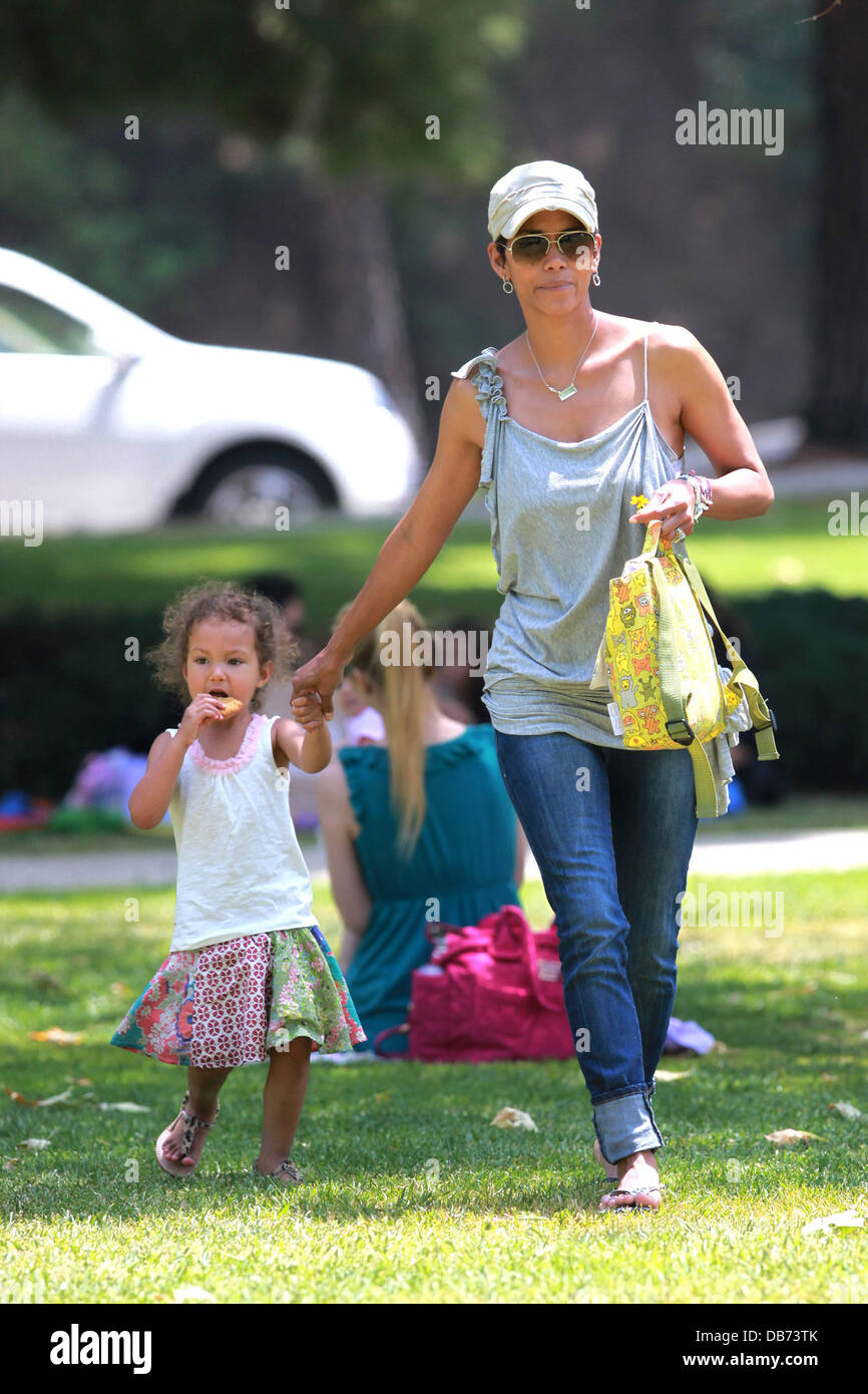 Halle Berry spends the afternoon with her daughter Nahla Ariela Aubry