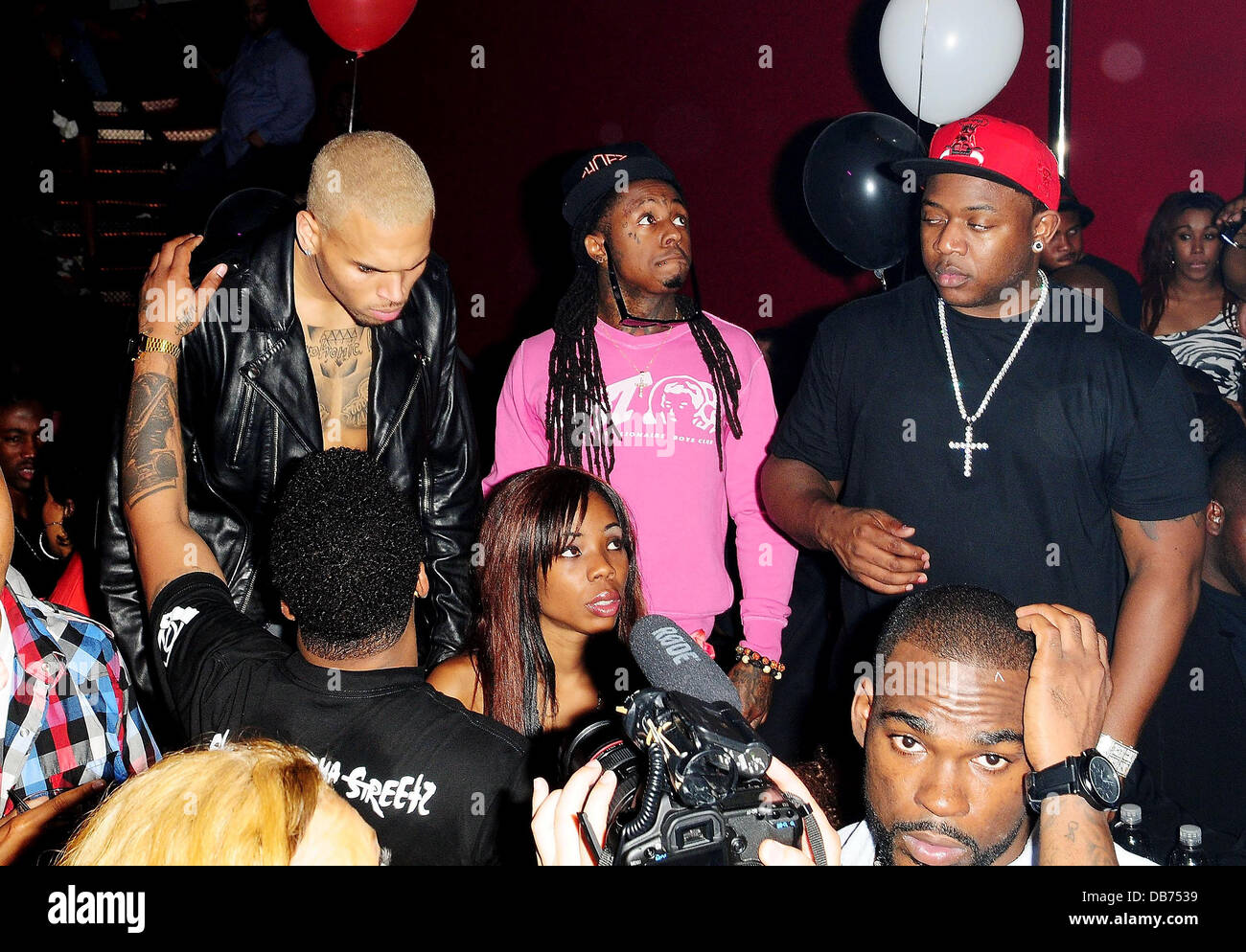 Chris Brown and Lil Wayne The 22nd birthday party of singer Chris Brown