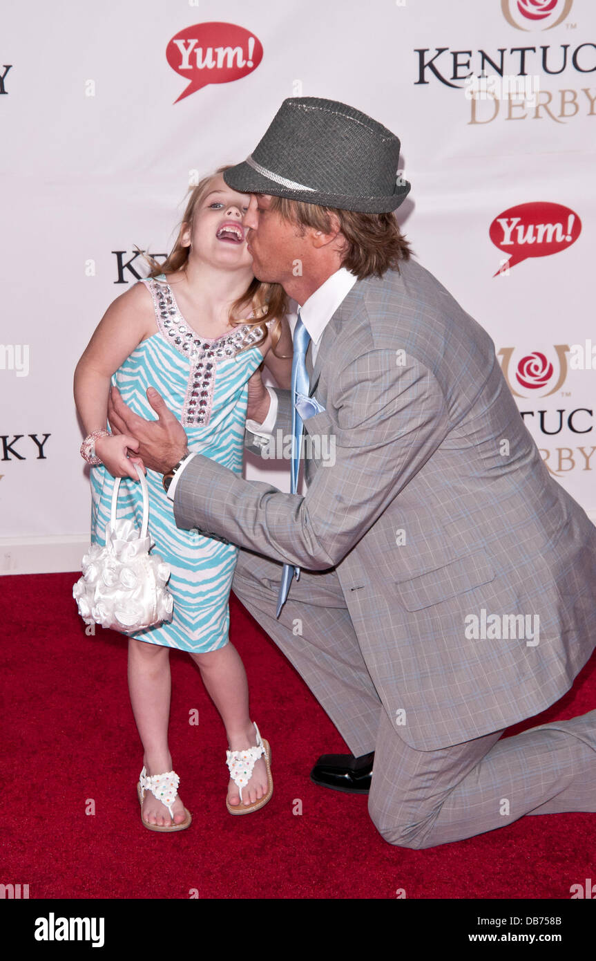 Larry Birkhead, Dannielynn Birkhead The 137th Annual Kentucky Derby - Arrivals Louisville, Kentucky - 07.05.2011 Stock Photo