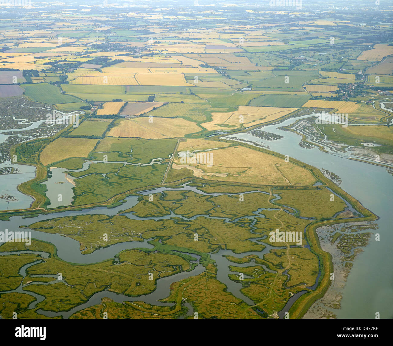 Creeks and inlets near West Mersea, Essex, South East England UK Stock Photo
