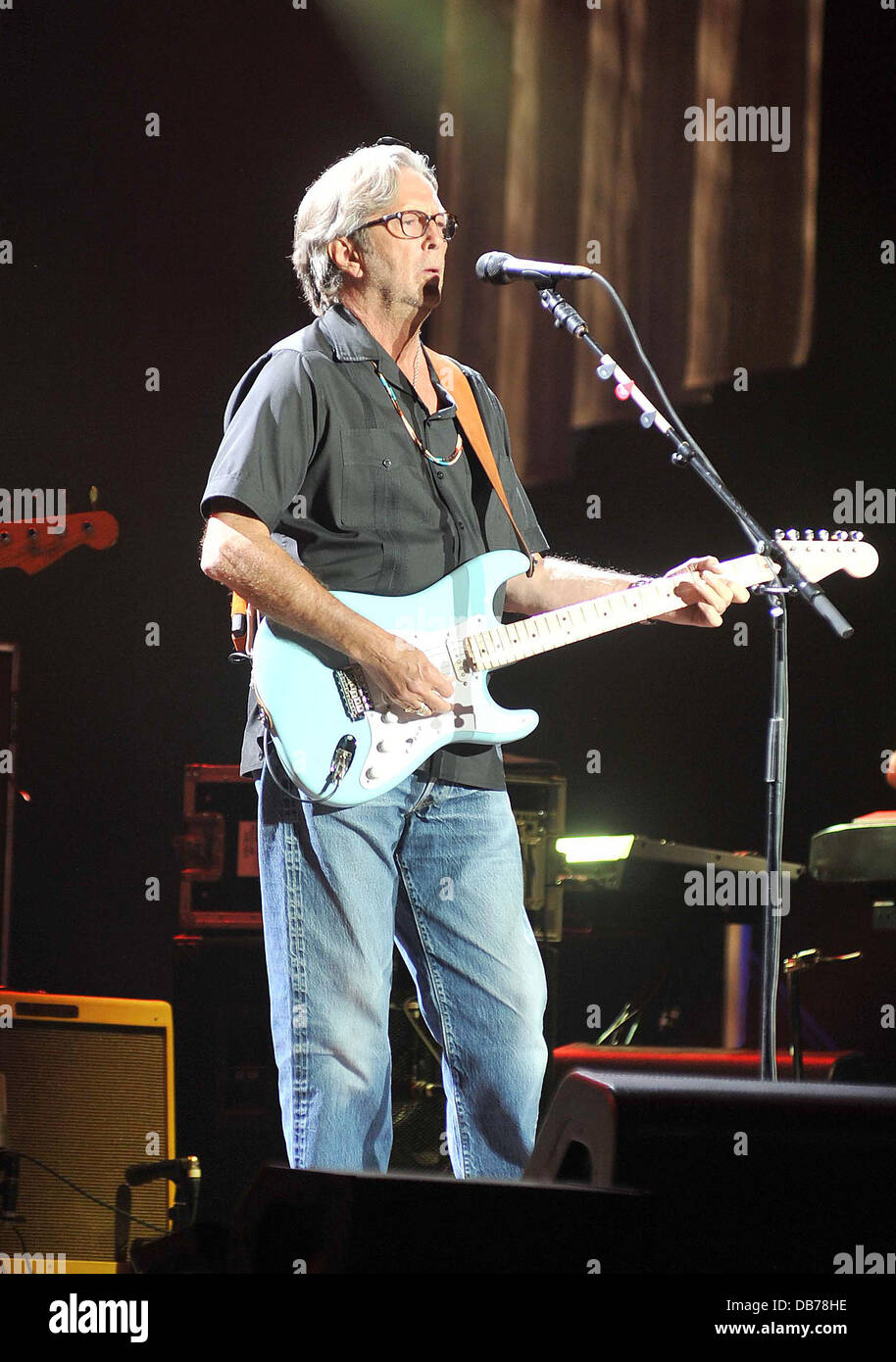Eric Clapton performing live on stage