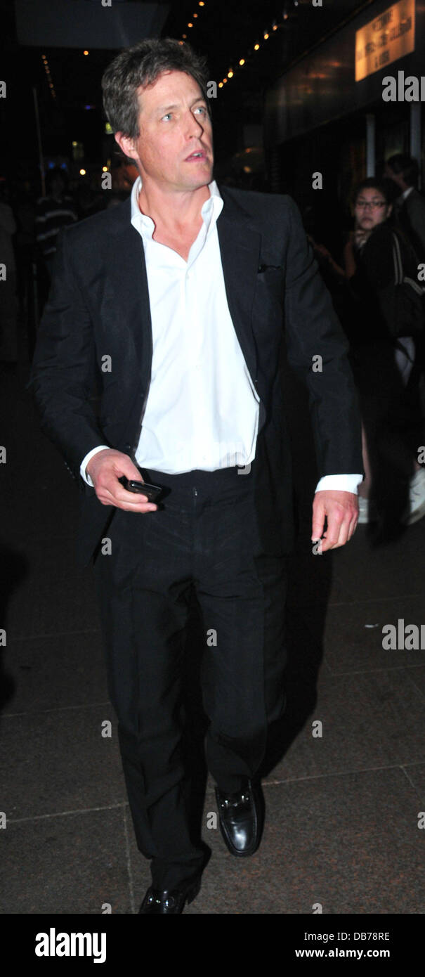Hugh Grant, at the UK premiere of 'Fire In Babylon' held at the Odeon Leicester Square - Departures London, England - 09.05.11 Stock Photo