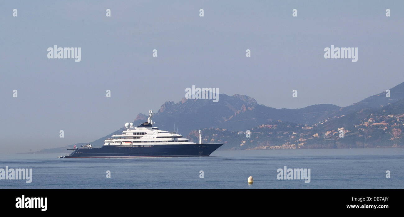 Microsoft founder Paul Allen's yacht Octopus, anchored off the coast of