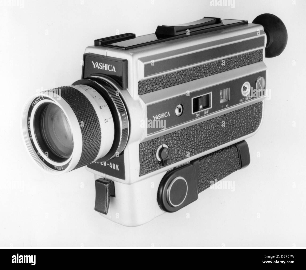 photography, cameras, film cameras, Yashica Super 40 K, Japan, 1972 - 1974, 20th century, 1970s, 70s, technology, engineering, technologies, cine camera, cine cameras, substandard film, substandard films, Super 8 mm film, Super 8, leisure time, free time, spare time, hobby, fad, fads, hobbies, clipping, cut out, cut-out, cut-outs, historic, historical, clipping, cut out, cut-out, cut-outs, Additional-Rights-Clearences-Not Available Stock Photo