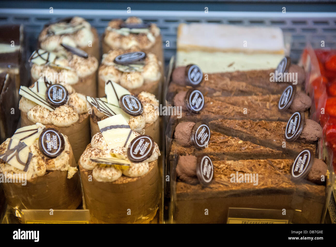 Europe, Austria, Vienna, Cafe Mozart, dessert. Stock Photo