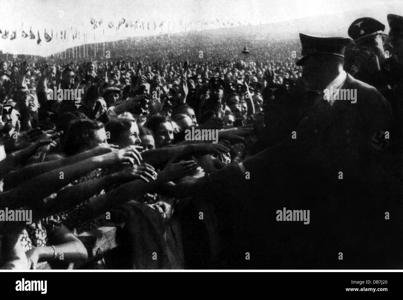 Hitler, Adolf, 20.4.1889 - 30.4.1945, German politician (NSDAP), Chancellor of the Reich 30.1.1933 - 30.4.1945, during Reichserntedankfest, Bueckeberg near Hameln, 3.10.1937, Stock Photo