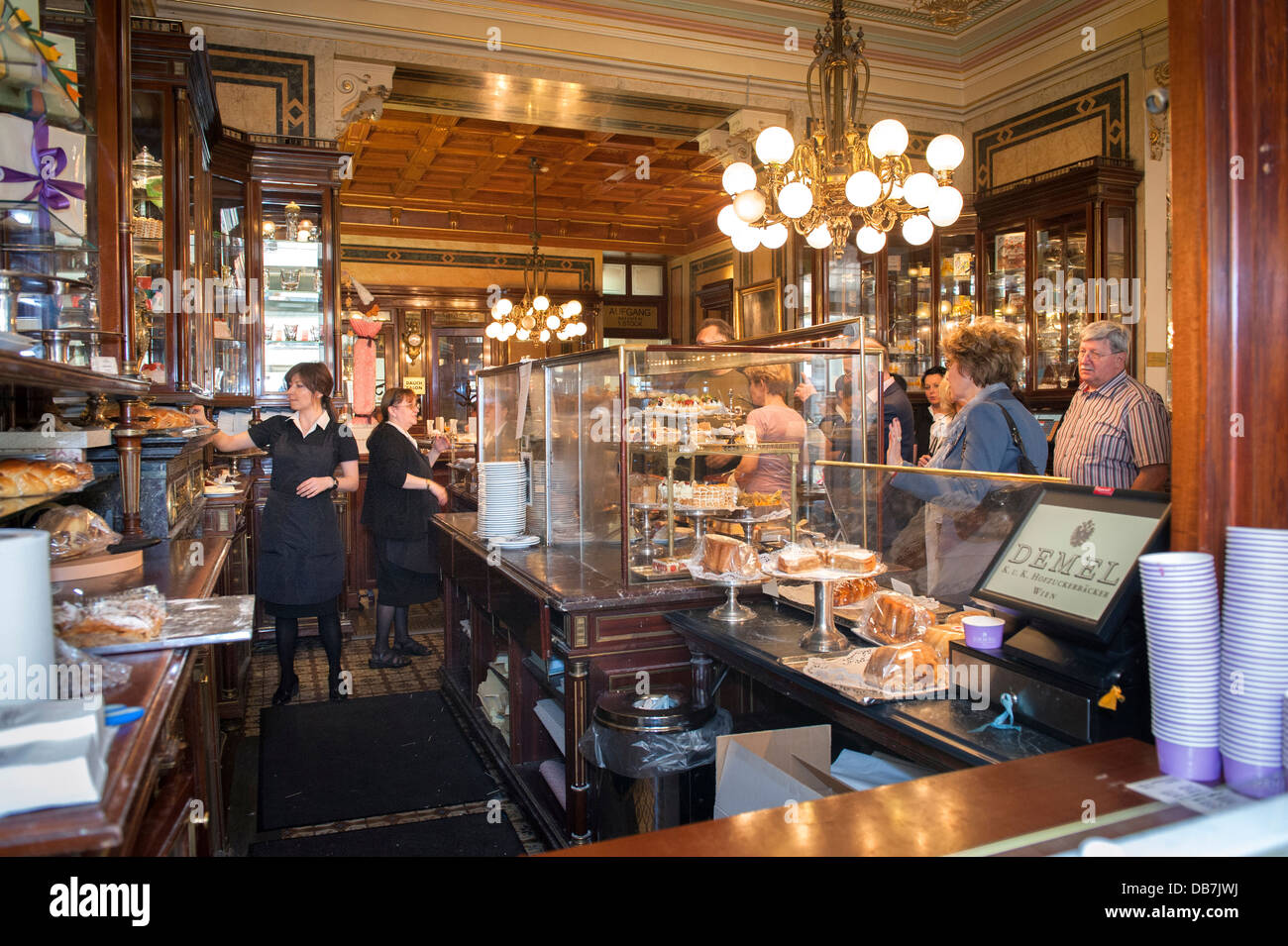 Europe, Austria, Vienna, Cafe Demel, interior Stock Photo Alamy