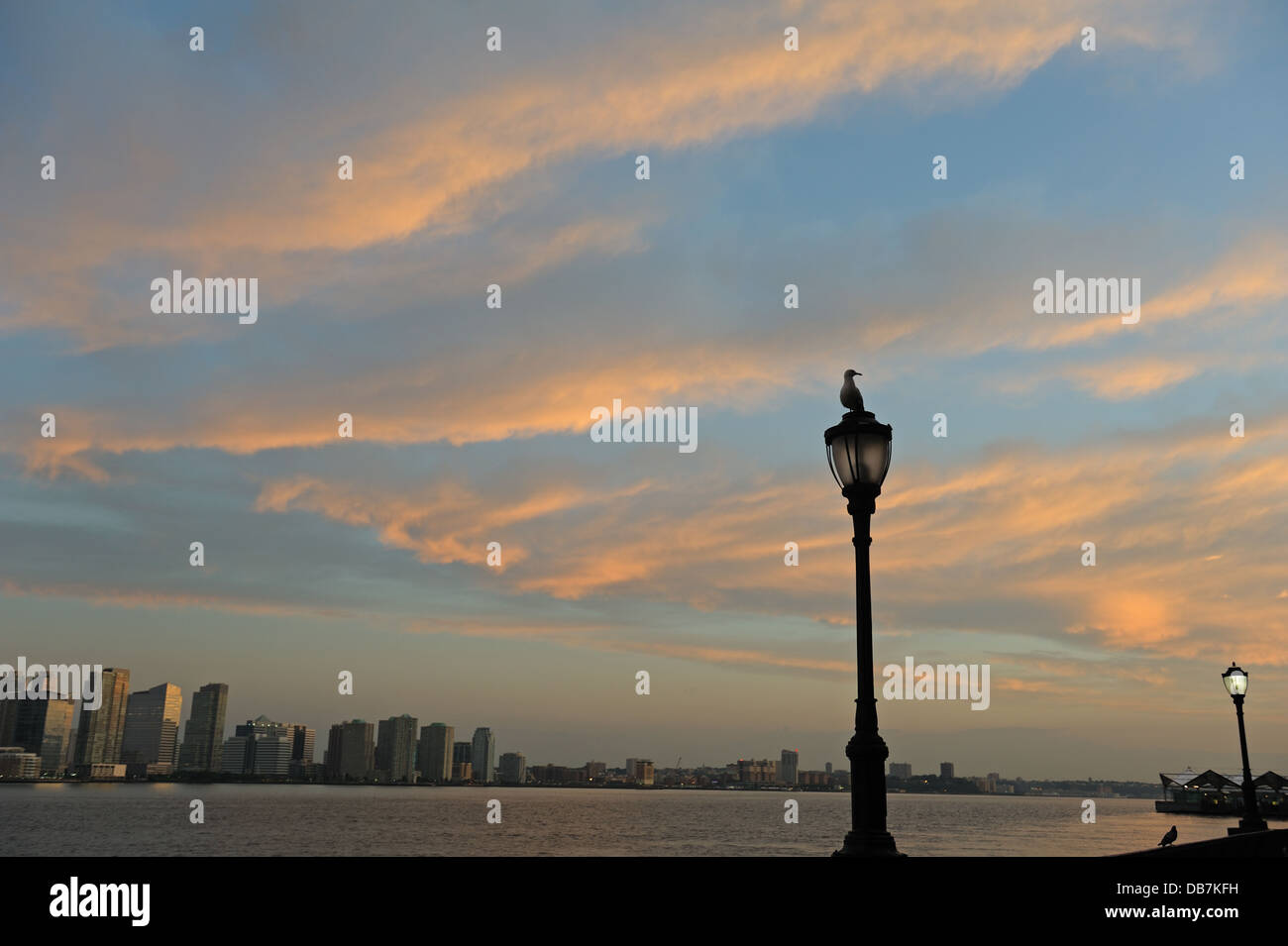 Beautiful peaceful sunrise over Jersey Shore in New Jersey Stock Photo -  Alamy