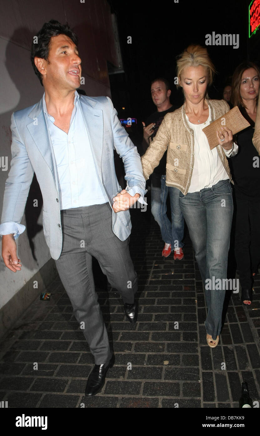 Tamara Beckwith and Giorgio Veroni arrive at The Box club London