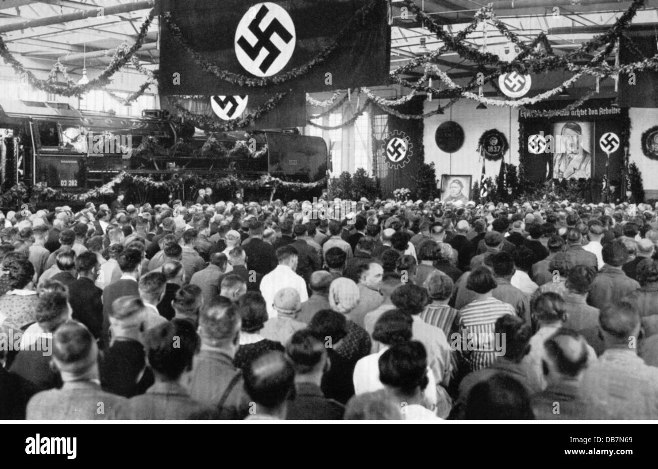 Nazism / National Socialism, event, 100. anniversary of the Borsig Engine Works, Henningsdorf, 27.7.1937, Additional-Rights-Clearences-Not Available Stock Photo