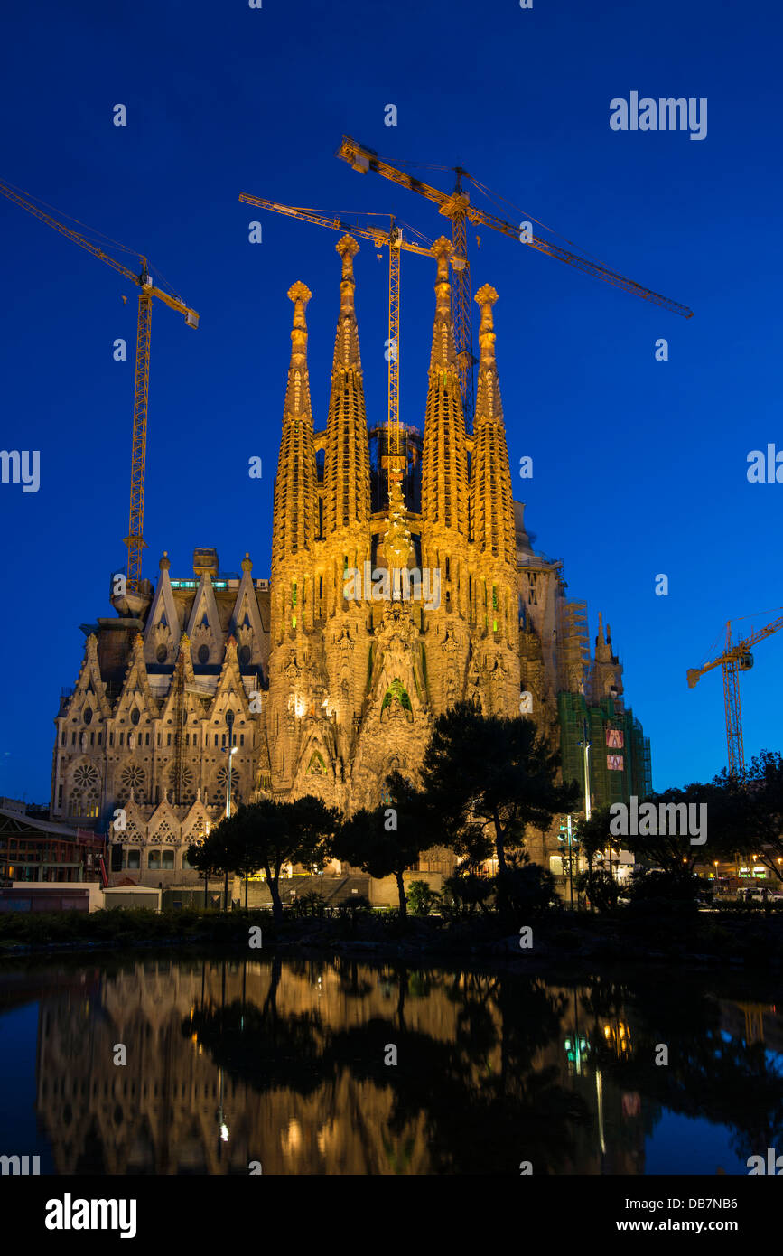 Sagrada Familia basilica, architect Antonio Gaudi Stock Photo