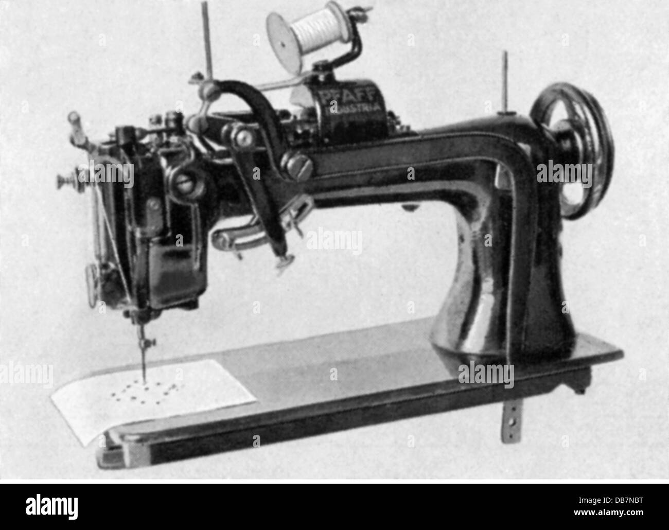 industry, machines, embroidery machine for hole stitch and satin stitch, 1920s, Additional-Rights-Clearences-Not Available Stock Photo