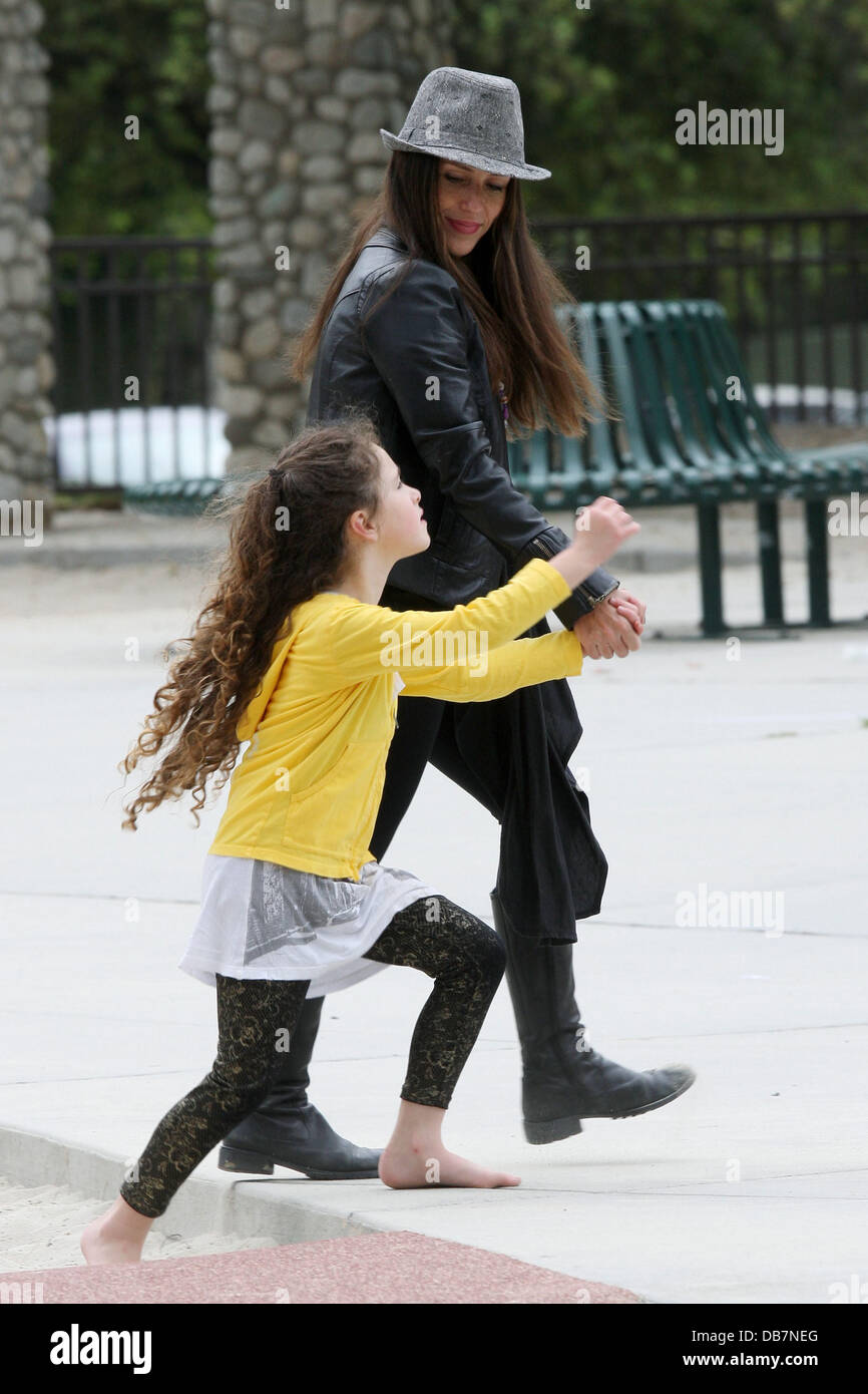 Soleil Moon Frye and her daughter Poet Sienna Rose Goldberg spend an