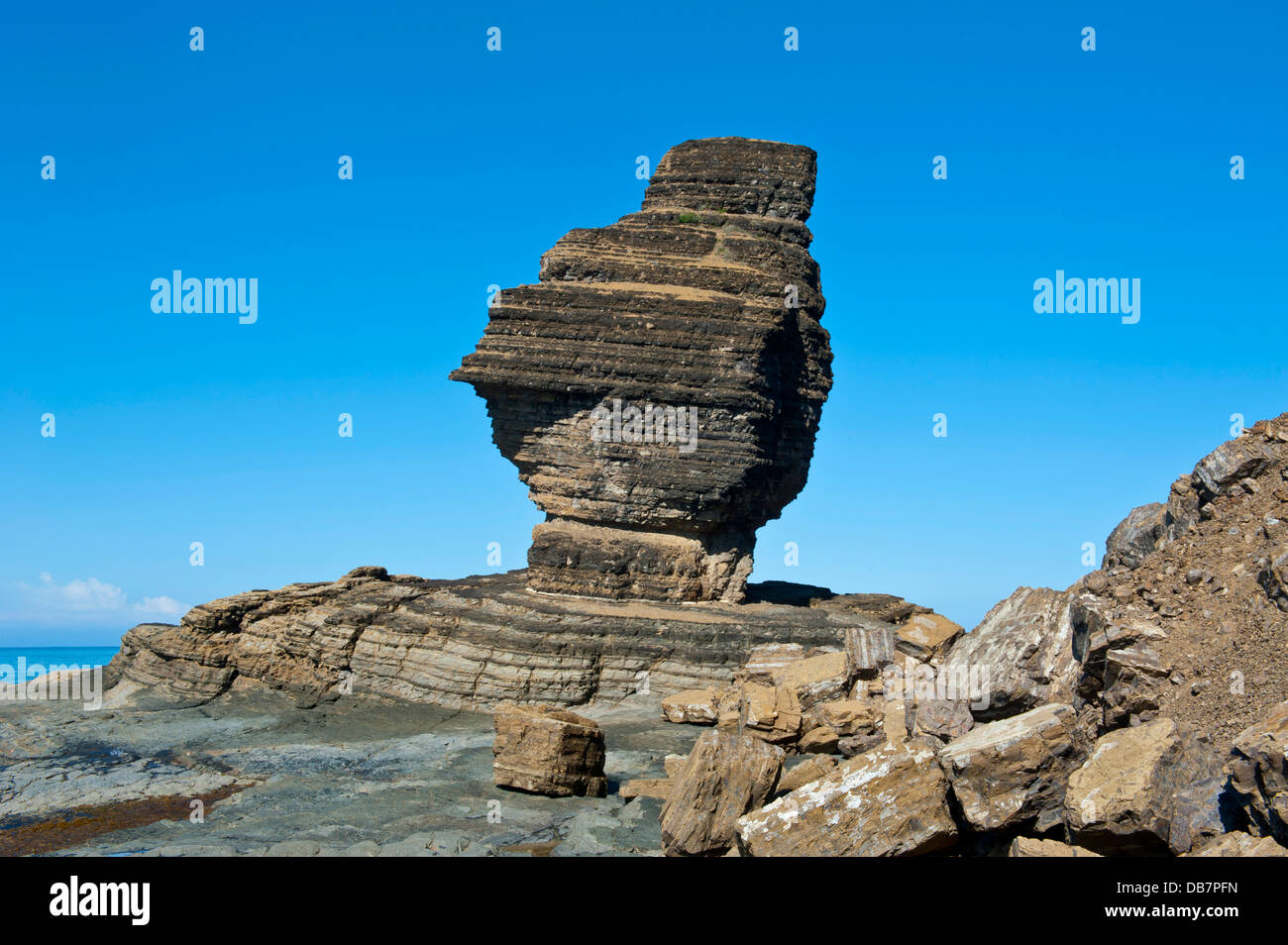 Roche Percee rock formation Stock Photo