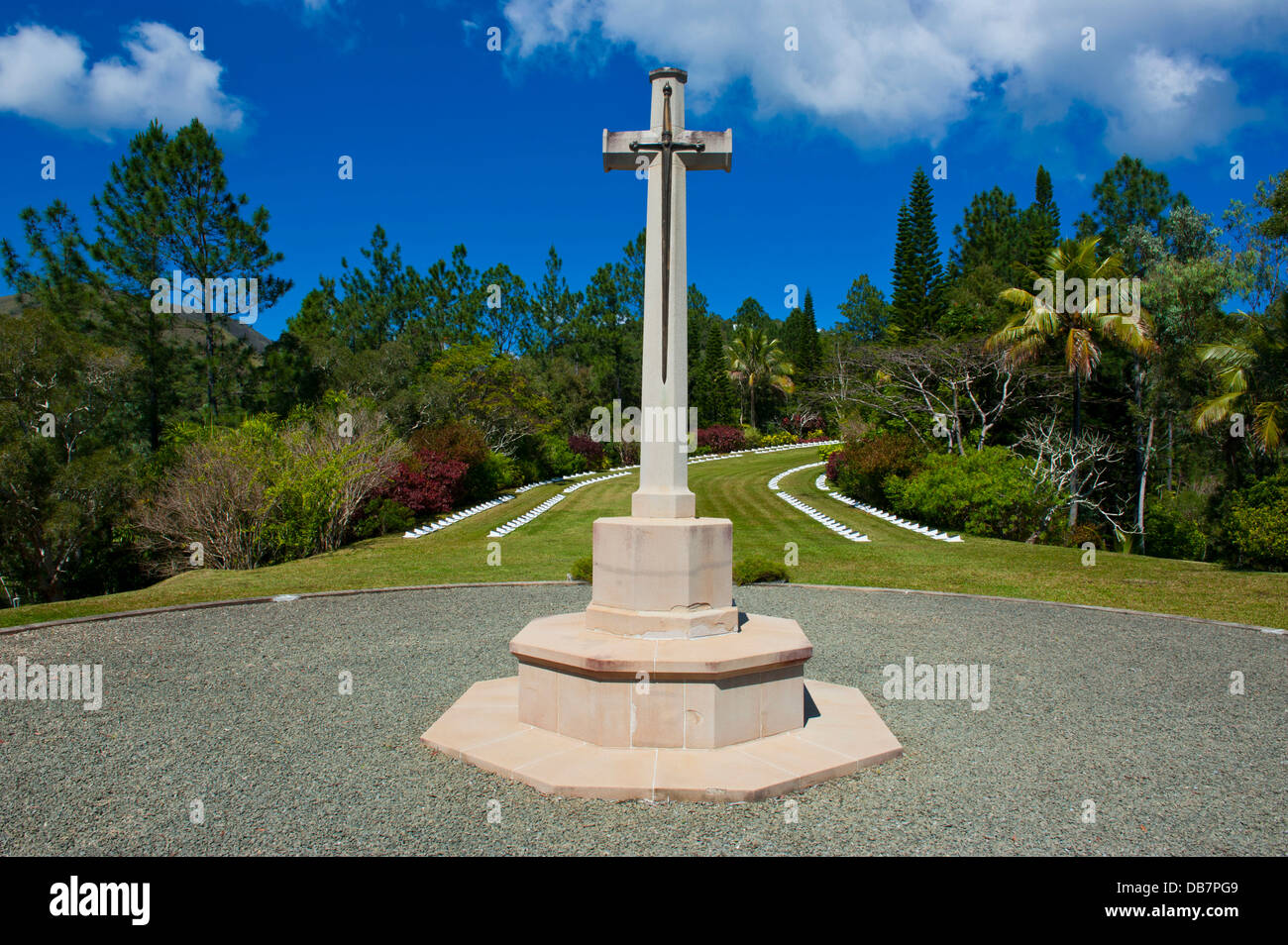 New Zealand Military Cemetery Stock Photo