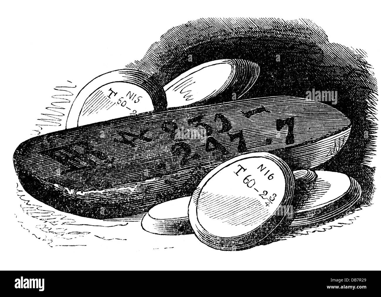 metal, silver, American silver bars, wood engraving,  from: book of inventions, trades and industries, Otto Spamer publishing house, Leipzig - Berlin, 1864 - 1867, Additional-Rights-Clearences-Not Available Stock Photo