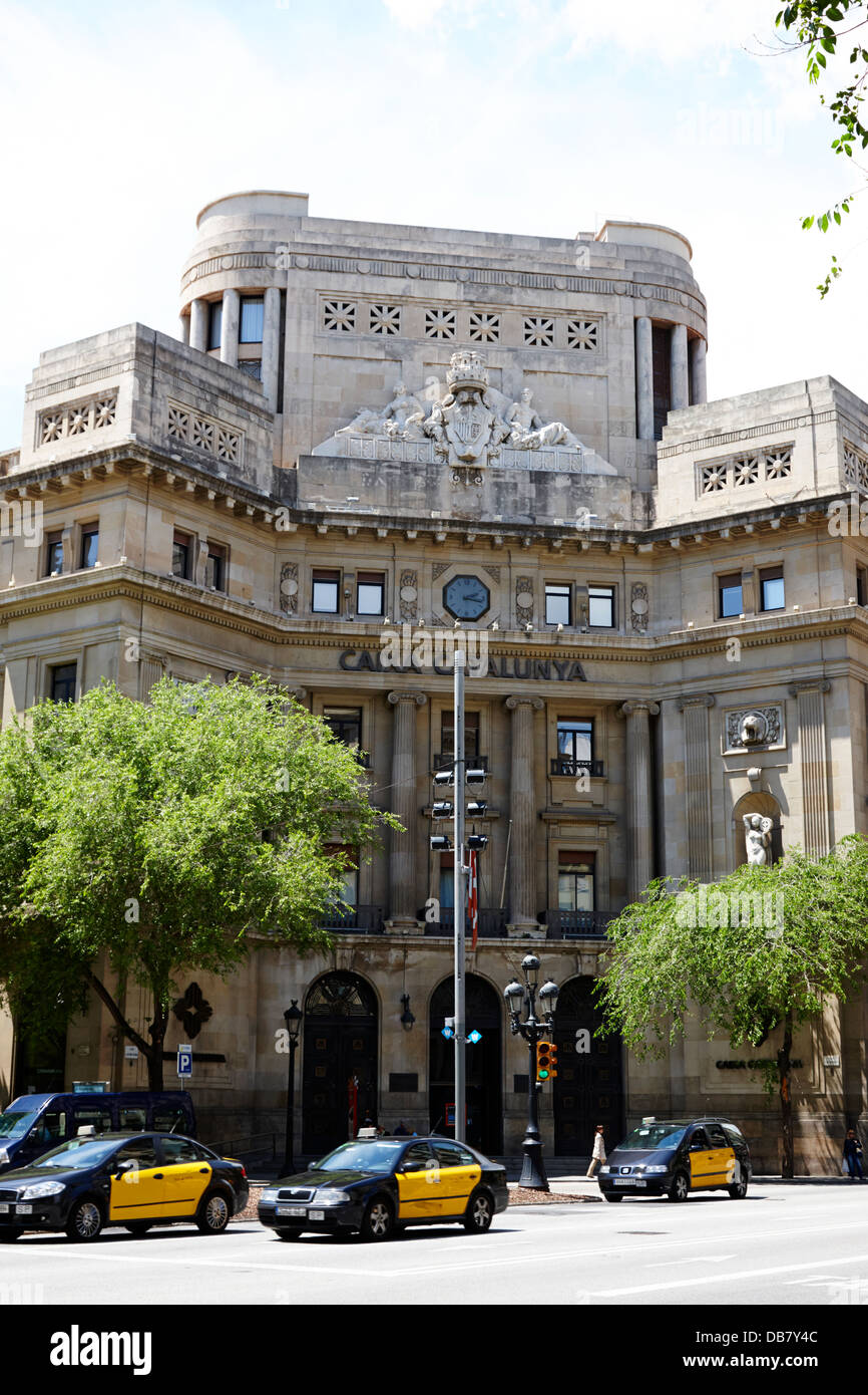 caixa catalunuya headquarters on via laietana old town Barcelona Catalonia Spain Stock Photo