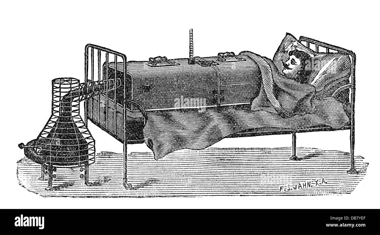 medicine, treatment, steam baths, full body steam bath in bed, wood