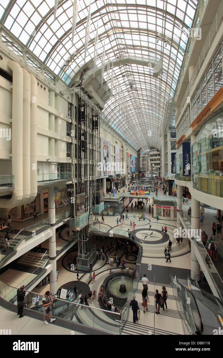 Canada, Ontario, Toronto, Eaton Centre, shopping mall, Stock Photo