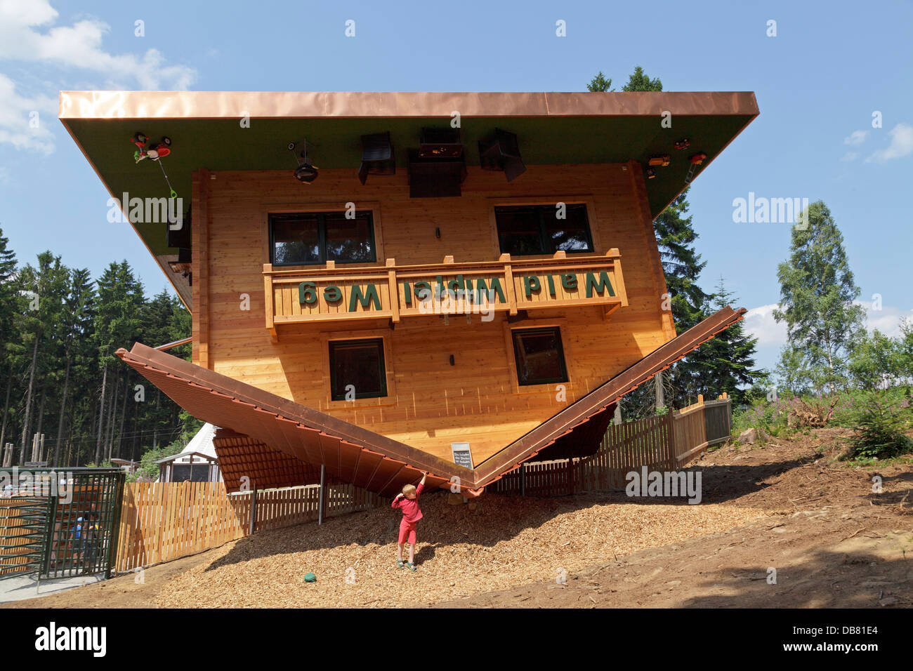 House Turned Upside Down Waldwipfelweg Maibrunn Bayerischer
