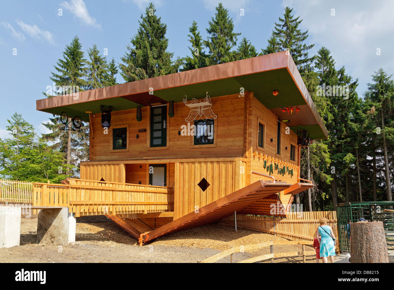 House Turned Upside Down Waldwipfelweg Maibrunn Bayerischer
