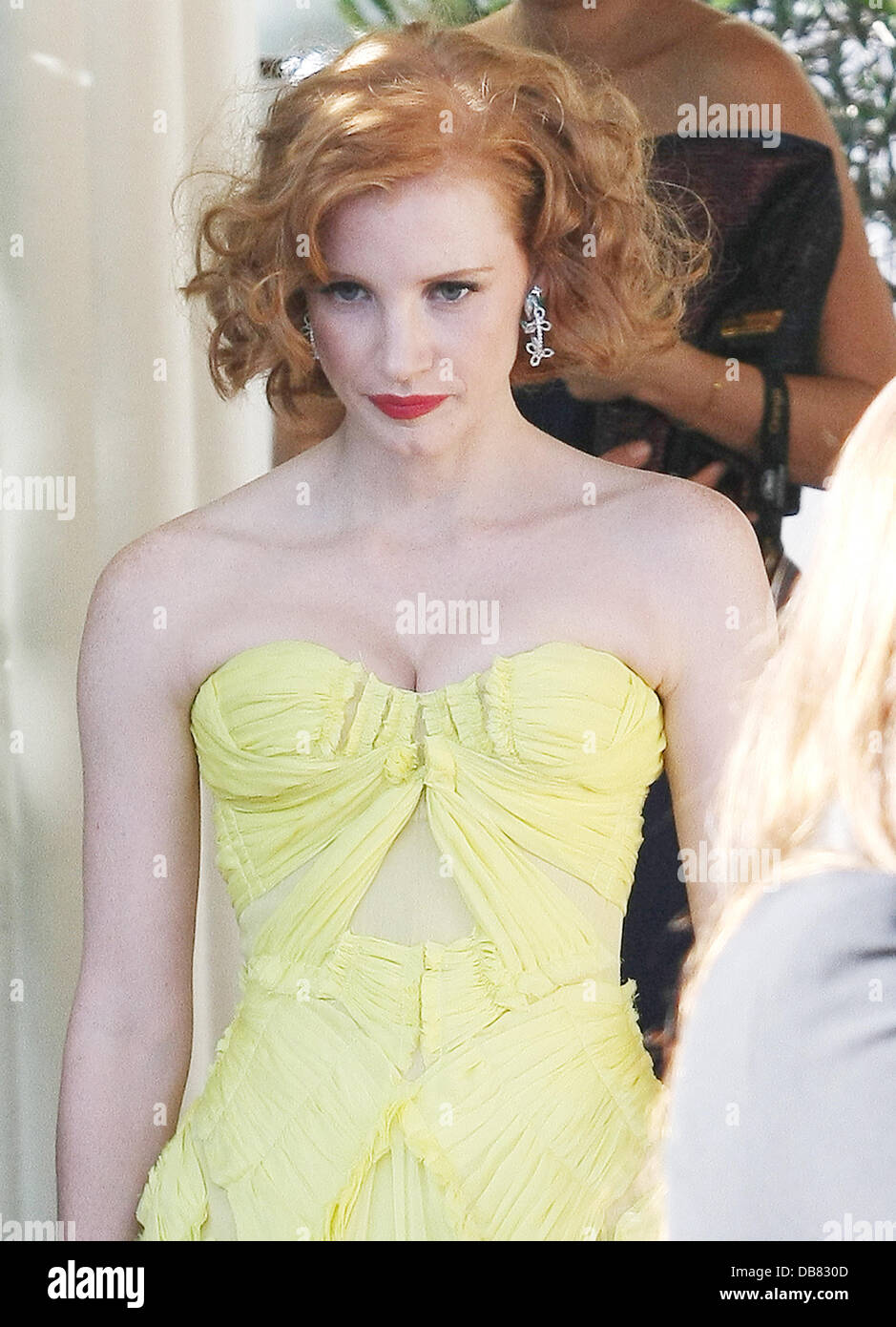 Jessica Chastain Celebrities leaving the Martinez hotel during the 2011