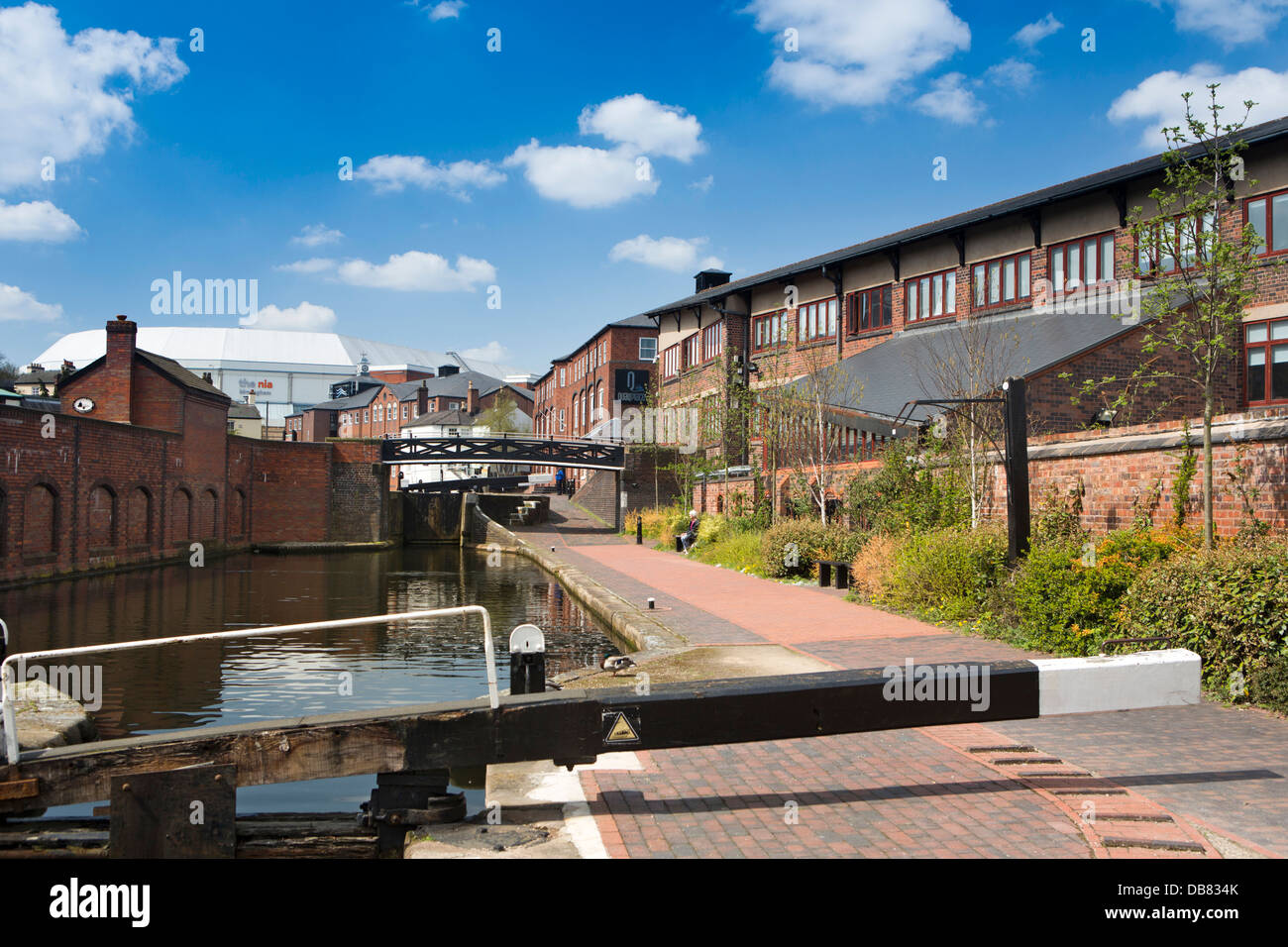 UK, England, Birmingham, locks on Birmingham and Fazeley Canal Stock