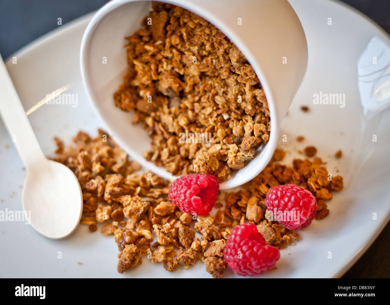 granola breakfast in a café Stock Photo Alamy