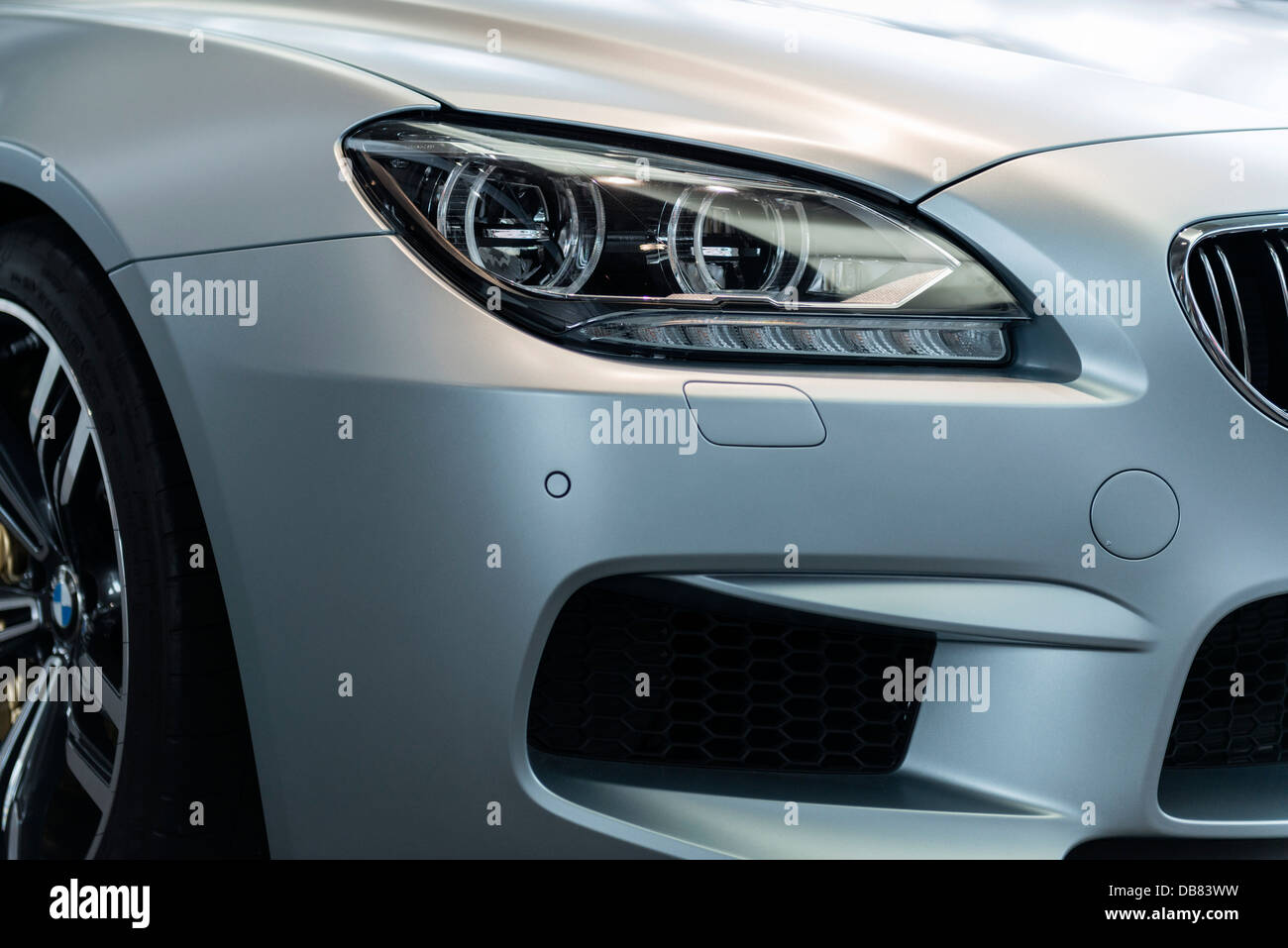 New BMW Car - 3 series detail Stock Photo