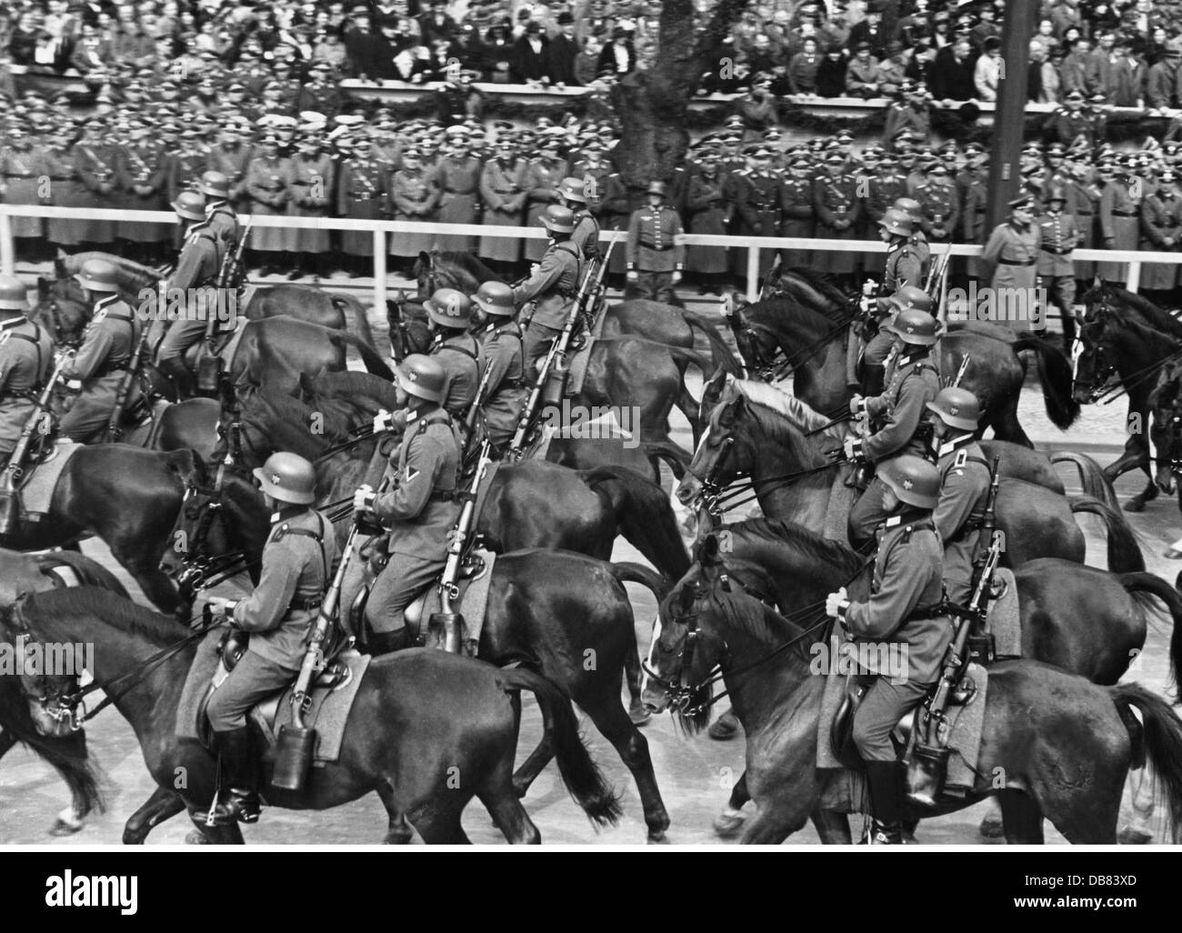 Nazism / National Socialism, military, parades, parade on the 49th birthday of Adolf Hitler, Berlin, 20.4.1938, Additional-Rights-Clearences-Not Available Stock Photo