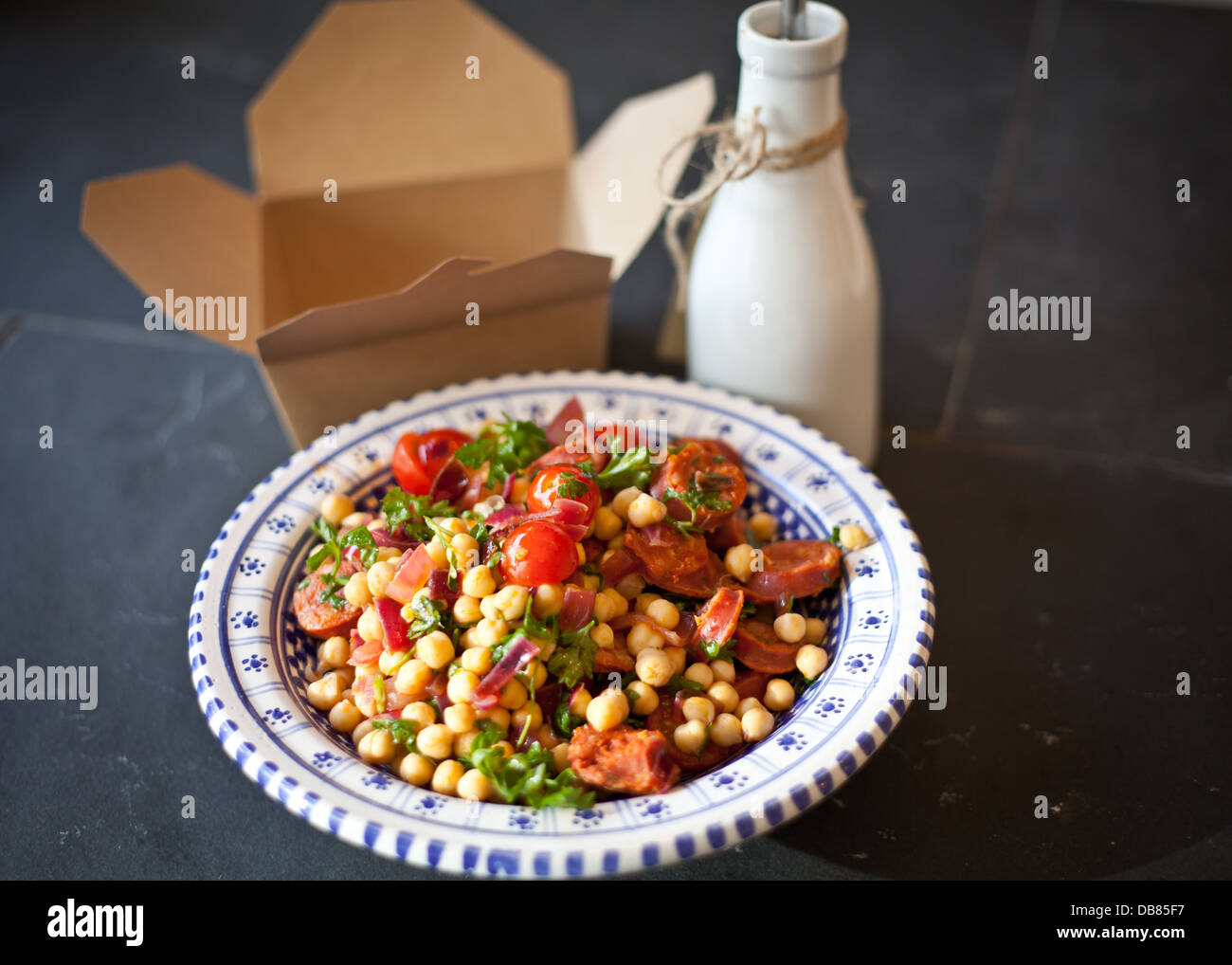 'takeaway' salad in a café Stock Photo