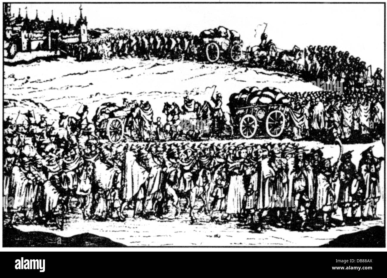 Judaism, persecution of the Jews, displacement of the Jews from Vienna, 1678, Additional-Rights-Clearences-Not Available Stock Photo