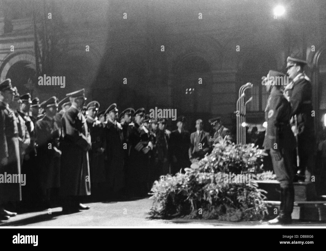 Nazism / National Socialism,politics,Axis Rome-Berlin,journey of Chancellor of the Reich Adolf Hitler to Italy,3. - 10.5.1938,return,reception in Berlin,10.5.1938,address of Hermann Goering Lehrter Railway Station,speech,speeches,crowd,crowds,crowds of people,axis Rome - Berlin,people,state visit,state visits,Germany,German Reich,Third Reich,1930s,30s,20th century,politics,policy,address,addresses,railway station,railroad station,train station,railway stations,railroad stations,train stations,historic,historical,Goering,Göri,Additional-Rights-Clearences-Not Available Stock Photo
