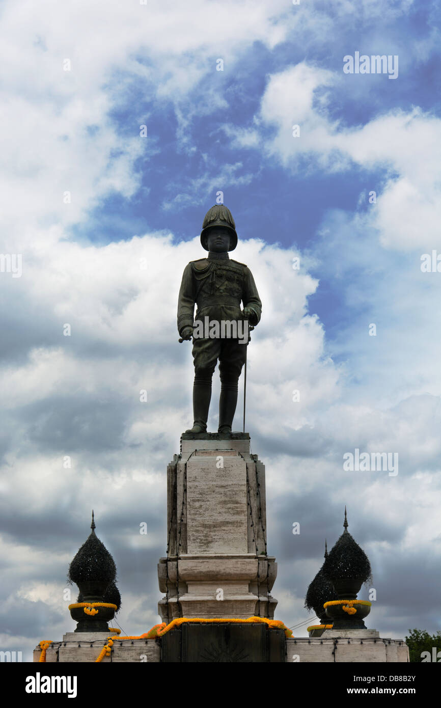 The statue of king Rama IV of Thailand in Bangkok Stock Photo