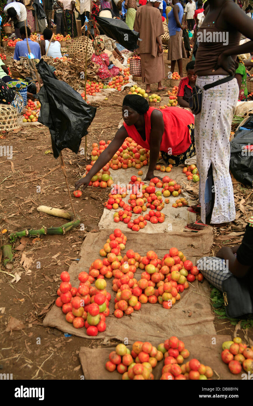 colourful fruit and vegetable market in rural Uganda Stock Photo Alamy