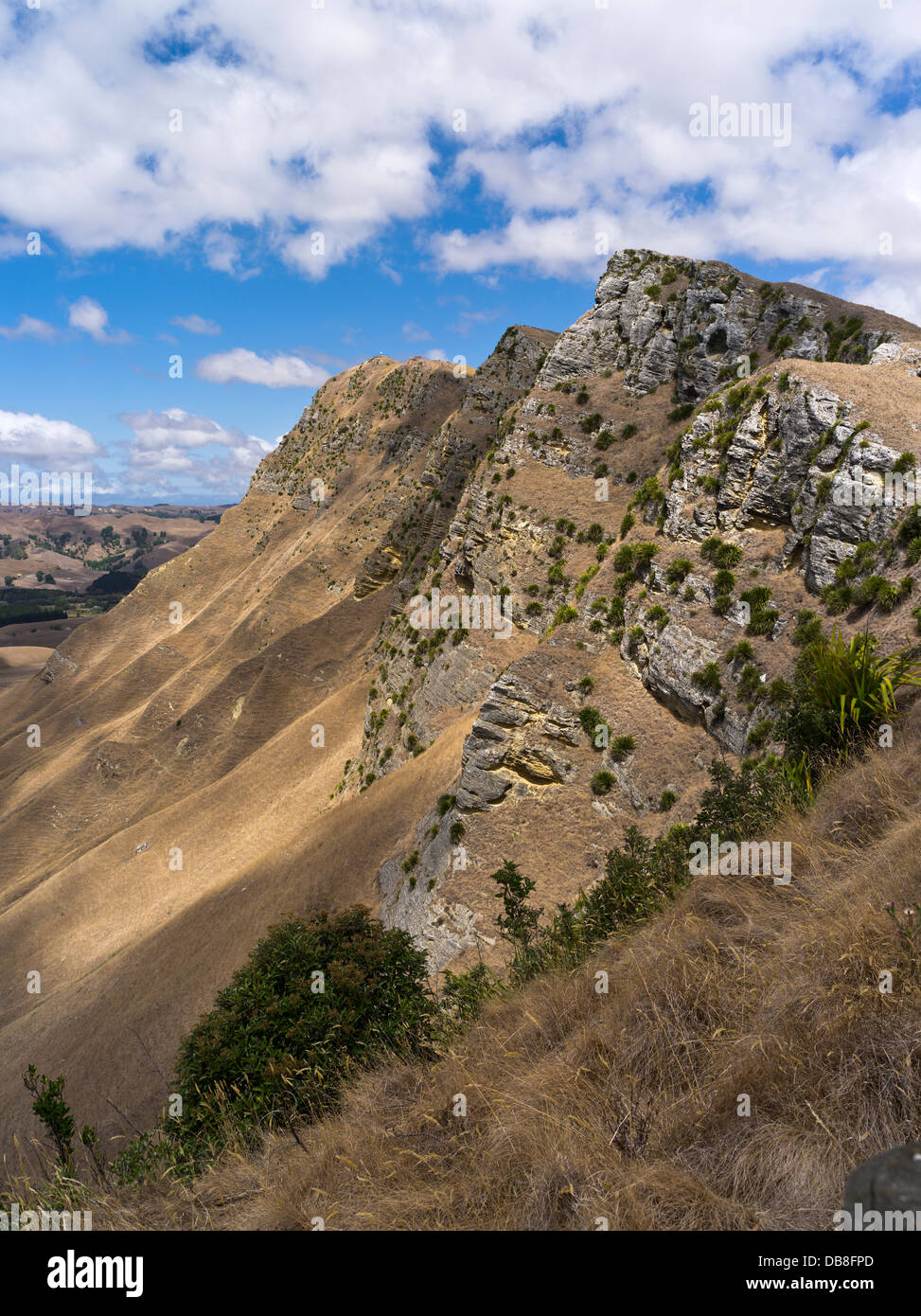 dh Te mata Peak HAWKES BAY NEW ZEALAND Te Mata craggy hill range hillside rocky landscape Stock Photo