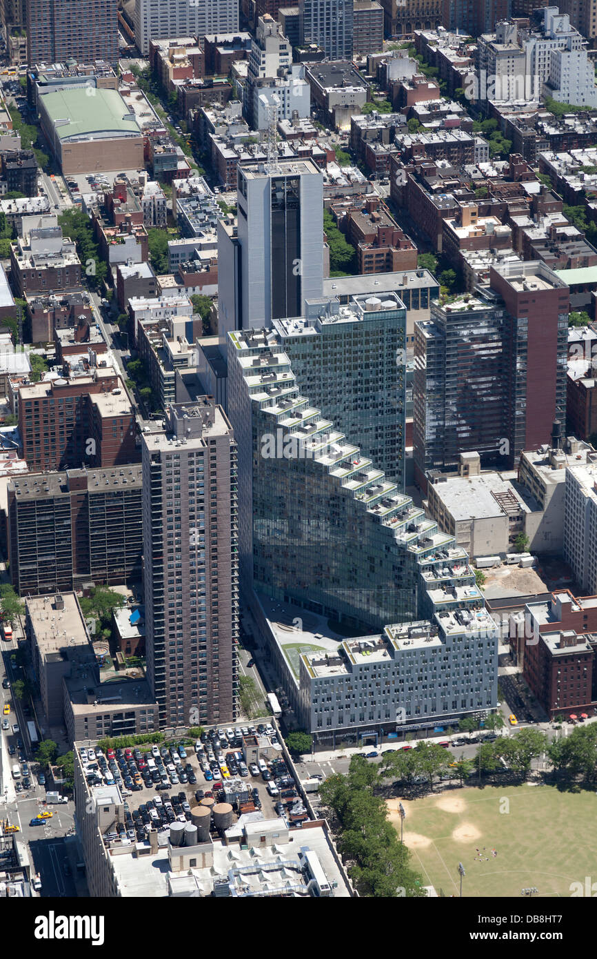 Aerial view of the Mercedes Benz Flagship store Manhattan, New York City Stock Photo