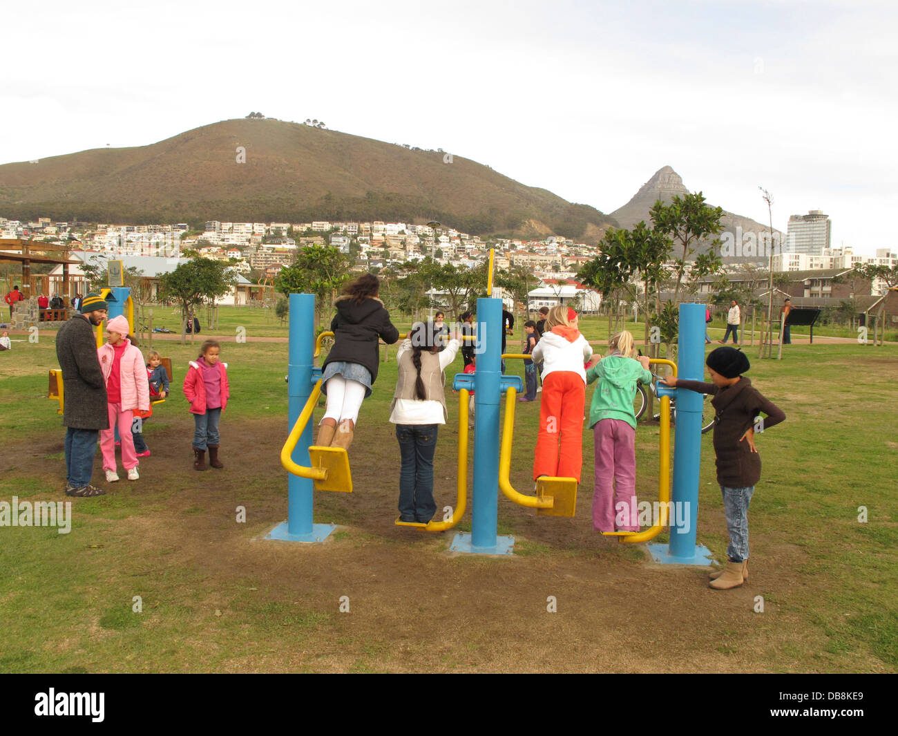 children at play in Green Point Urban Park, Cape Town Stock Photo Alamy