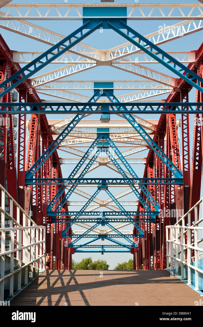 Detroit Bridge, Salford Quays, Manchester, UK Stock Photo