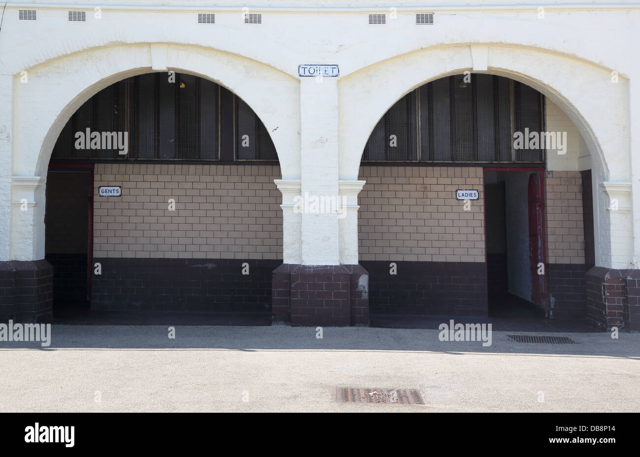 public toilets at the seaside town of cromer on the norfolk coast Stock