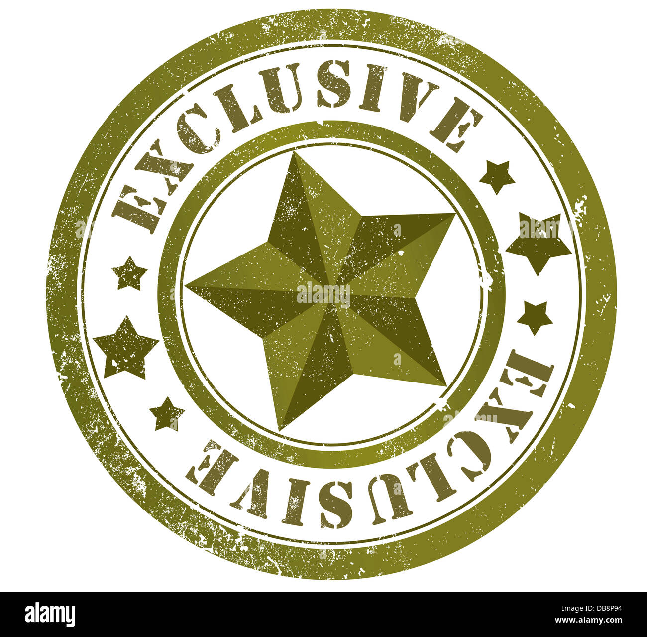 exclusive grunge stamp, in english language Stock Photo Alamy